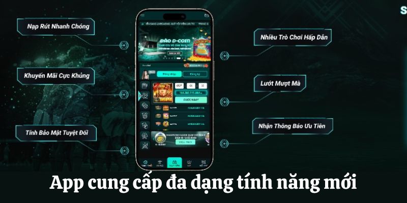 App cung cấp đa dạng tính năng mới